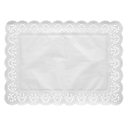 100 Spitzenpapiere eckig 53 cm x 32,5 cm weiss von PAPSTAR