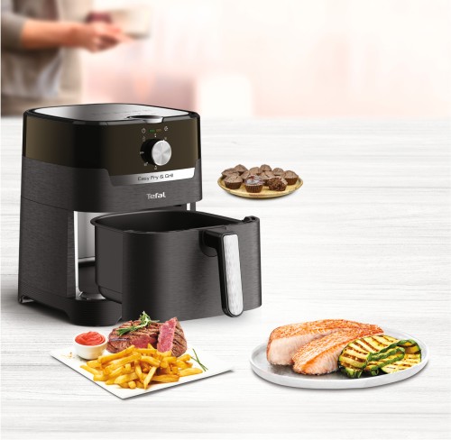 Easy Fry & Grill Classic, 2-in-1, Gesundes Kochen, Heißluftfritteuse + Grill, Einstellbare Temperatur, 4,2 L-Fassungsvermögen EY5018