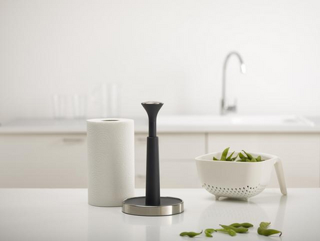 Joseph Joseph Push&Tear - Küchenrollenhalter für einfaches Abreißen - grau