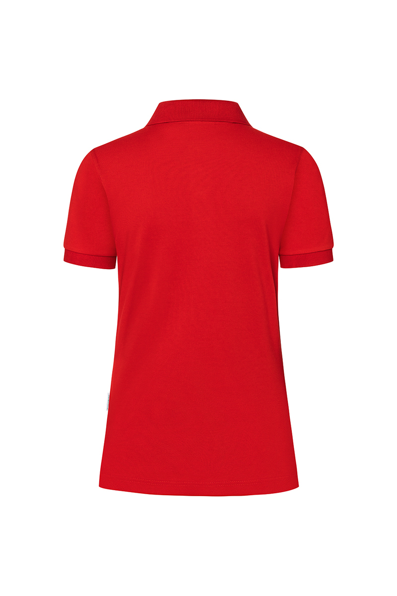 Damen Workwear Poloshirt Modern-Flair, aus nachhaltigem Material , GR. XL , Farbe: rot , von Karlowsky