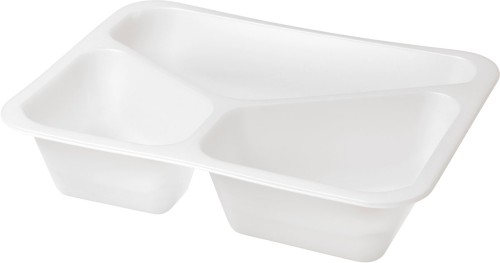 Duni Siegelschale Caterline 227 x 178 x 50 mm Weiß 3-Teilung, 216 Stk/Krt (1 x 216 Stk)