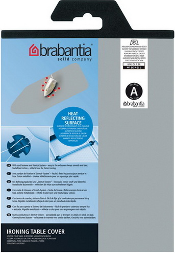 Brabantia Bügeltischbezüge 110x30 Silikonbezug mit Schaumstoff Silver