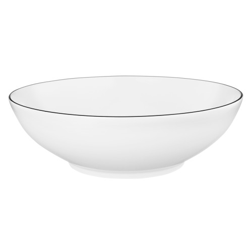 Seltmann Schüssel rund 23 cm, rund, Form: Lido, Dekor: 10826 Black Line, hohe Kantenschlagfestigkeit, Made in Germany