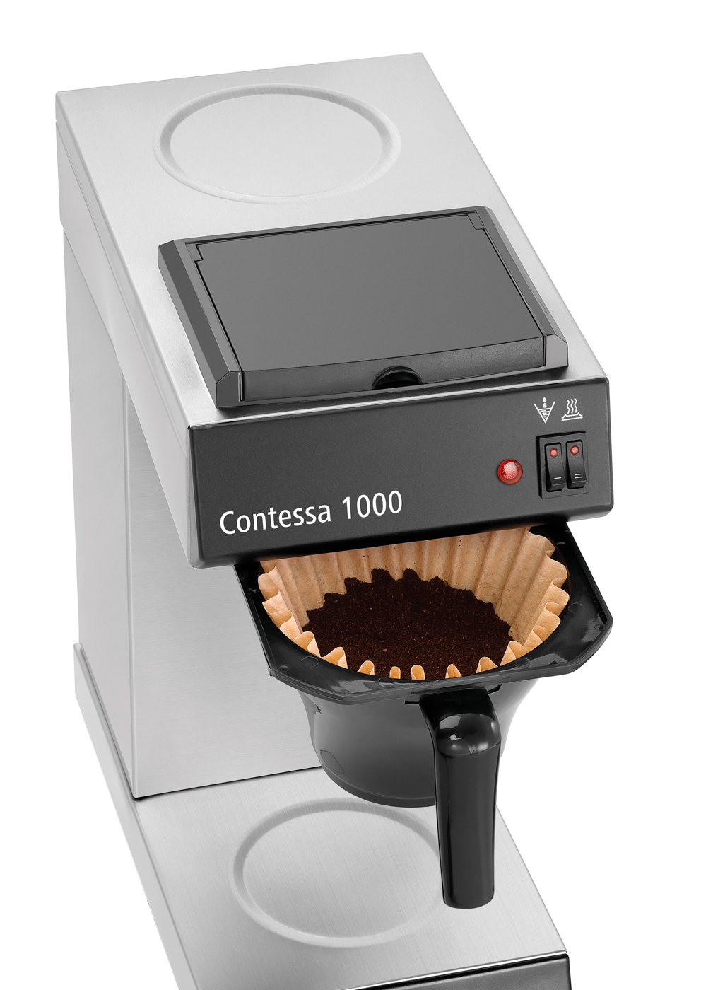 Bartscher Kaffeemaschine Contessa 1000 |Steuerung: Kippschalter | Maße: 21,5 x 38,5 x 46,0cm. Gewicht: 6,5 kg