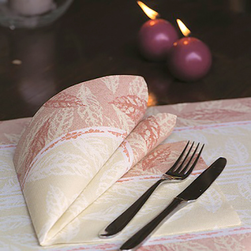 50 Servietten "ROYAL Collection" 1/4-Falz 40 cm x 40 cm rot "Autumn" von PAPSTAR