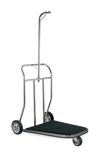 Gepäckwagen. Edelstahl. mit 3 Rollen, davon 1 schwenkbar, Rohrrahmen Ø 0,8 cm,