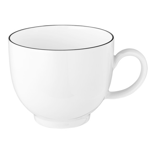 Seltmann Kaffeeobertasse 0,22 l, rund, Form: Lido, Dekor: 10826 Black Line, hohe Kantenschlagfestigkeit, Made in Germany