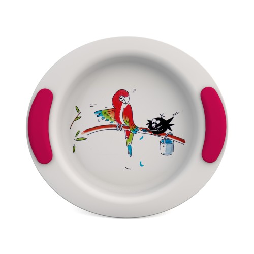 Ornamin Teller tief 302, Ø25cm Papagei rot