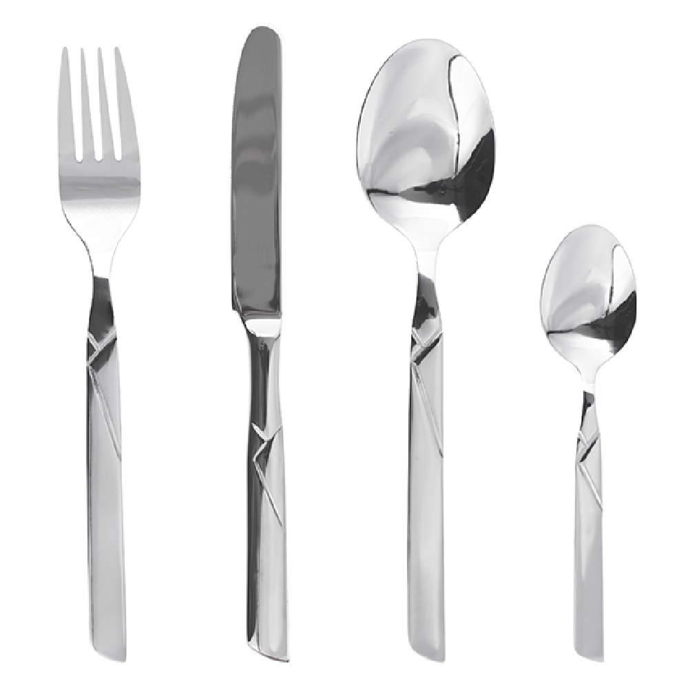 24-teiliges Besteckset MIRIAM aus Edelstahl 18/0, poliert. Messer aus Klingenstahl.