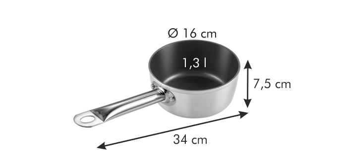 Stielkasserolle GrandCHEF ø 16 cm, 1.3 l