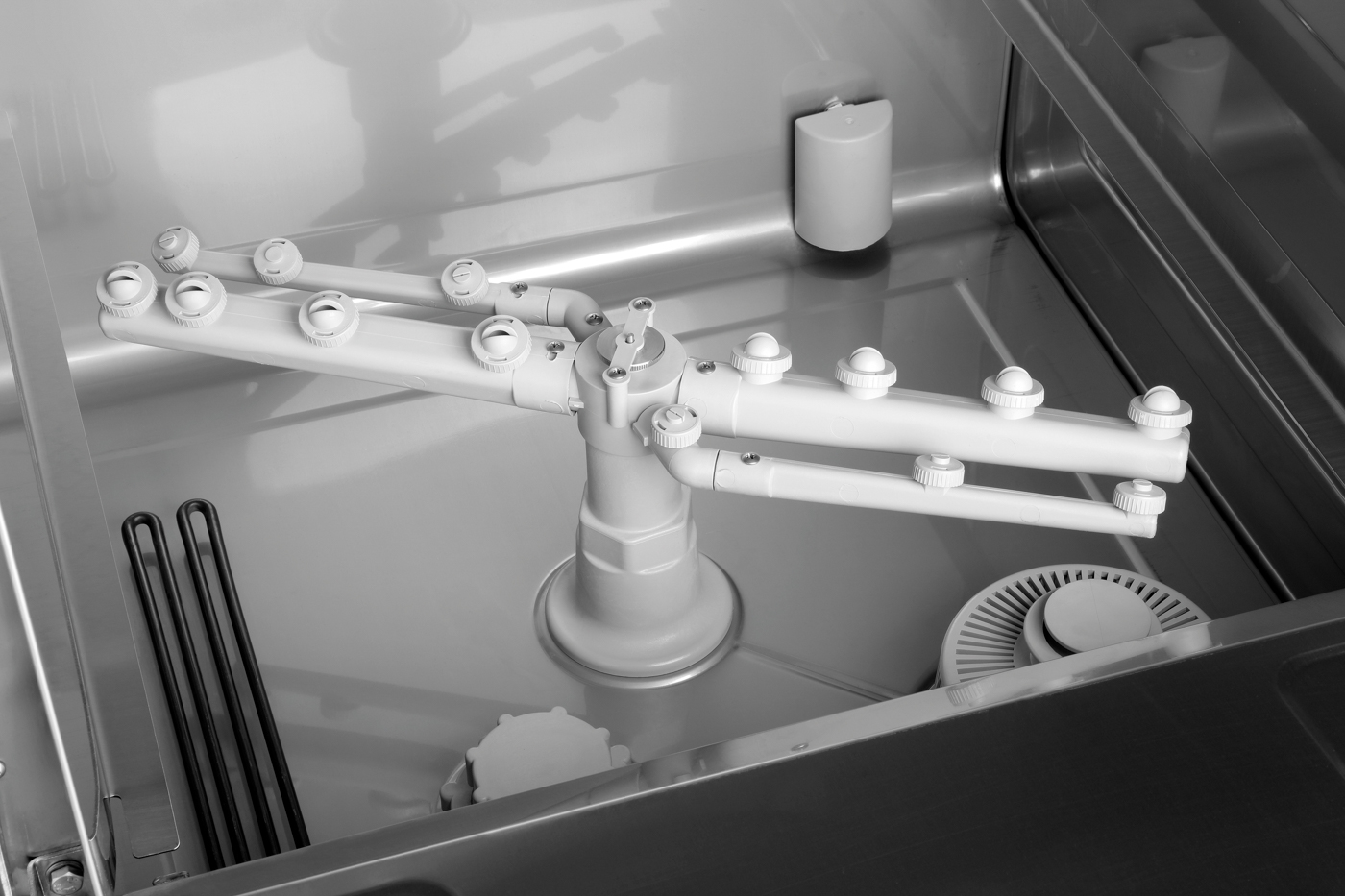 Bartscher Spülmaschine US C500 LPWR | Teller-Höhemax.: 345 mm | Maße: 59 x 62 x 84,0 cm. Gewicht:60 kg