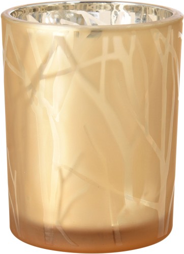 Duni Kerzenhalter Shimmer 100 x Ø 80 mm Sand, 6 Stk/Krt (6 x 1 Stk)