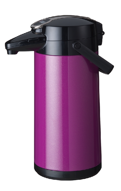 Pumpkanne Bravilor Bonamat Airpot furento Inhalt 2,2 L, violett-metallic, mit Druckhebel, Höhe 37,8 cm - Durchmesser 16,4 cm