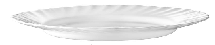 Speiseteller Ø: 27,3 cm aus Hartglas - Form Trianon uni weiß - ARCOPAL