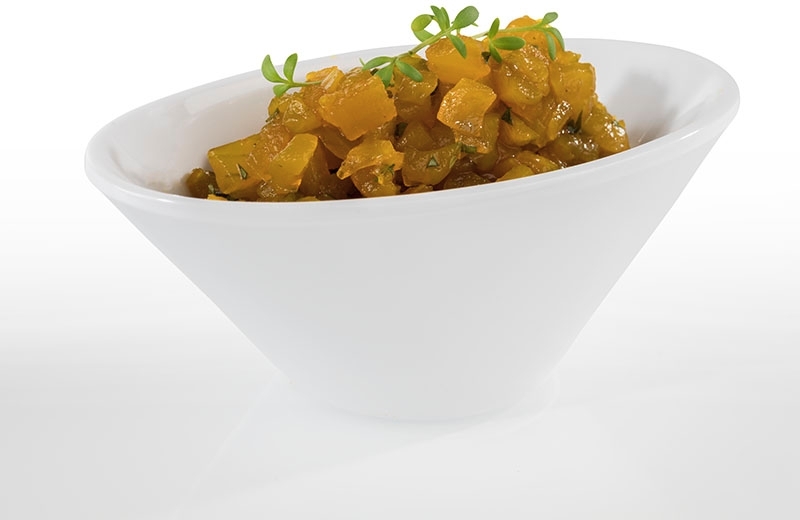 Schale -MINI- 10,5 x 6 cm, H: 4 cm Melamin, weiß 0,07 Liter Verpackungseinheit: 20 Stück spülmaschinengeeignet stapelbar