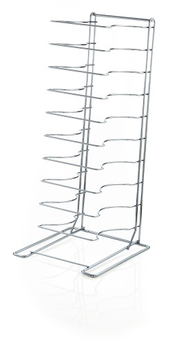 Pizzablechhalter. 10 Auflagen, Ablagefläche 22 x 13 x 6 cm. verchromt. für Pizzableche ab