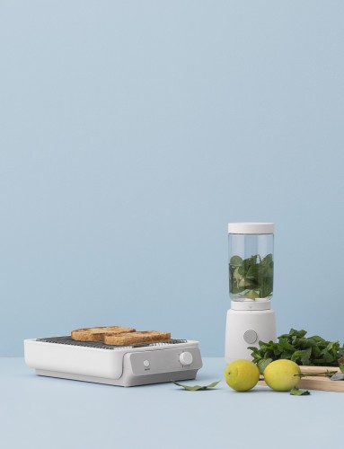 FOODIE Flachtoaster weiß, Maße: 204 x 133 x 224 mm