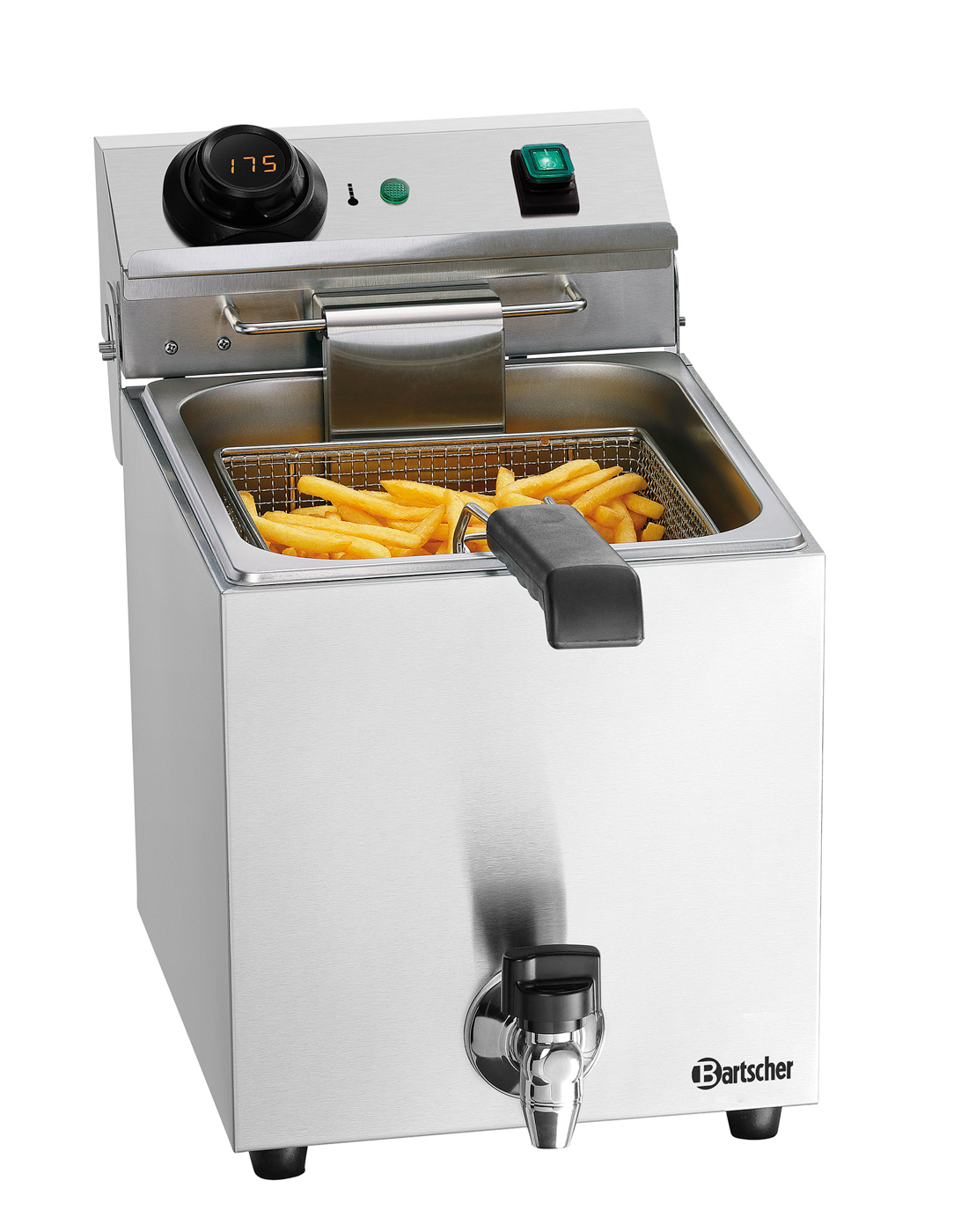 Bartscher Fritteuse MDI SNACK III Plus |Eigenschaften: Memory-Funktion | Maße: 28,5 x 61x 38,6 cm. Gewicht: 6,4 kg