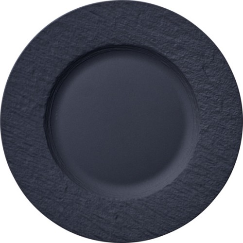 Villeroy & Boch Teller flach, 22 cm Durchmesser, Serie The Rock Black Shale
