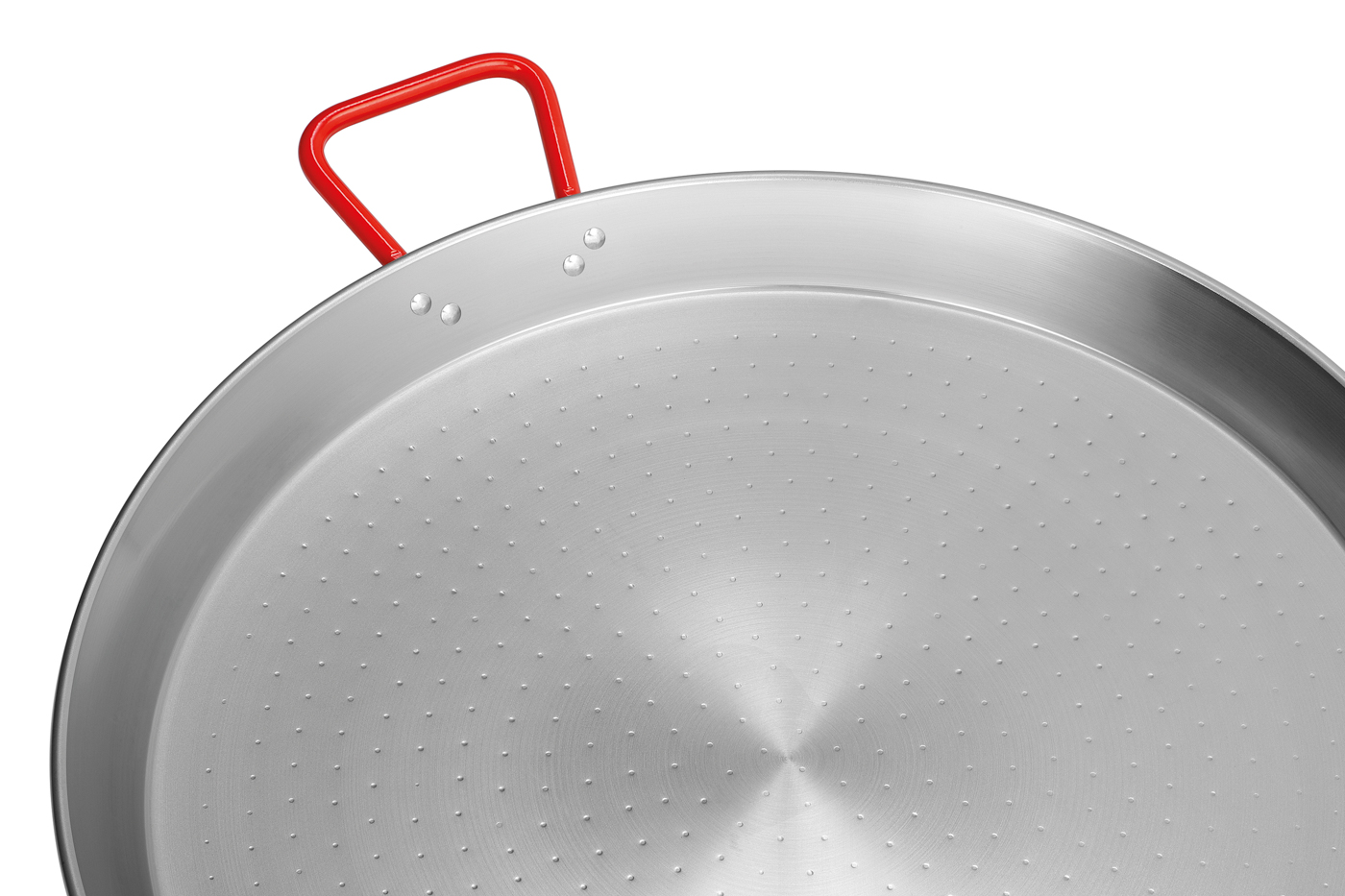 Bartscher Paella-Pfanne STP550 |Griff-Eigenschaften: Hitzebeständig ,Rot lackiert| Maße: 73 x 55 x 5,8 cm. Gewicht: 3,3 kg