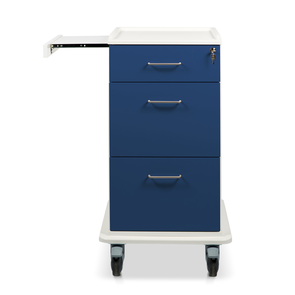 ETHERNASOLID® MULTICART Dokumentenwagen T16 mit Laptopauszug, 2 Doku-Auszügen und Schublade, blau