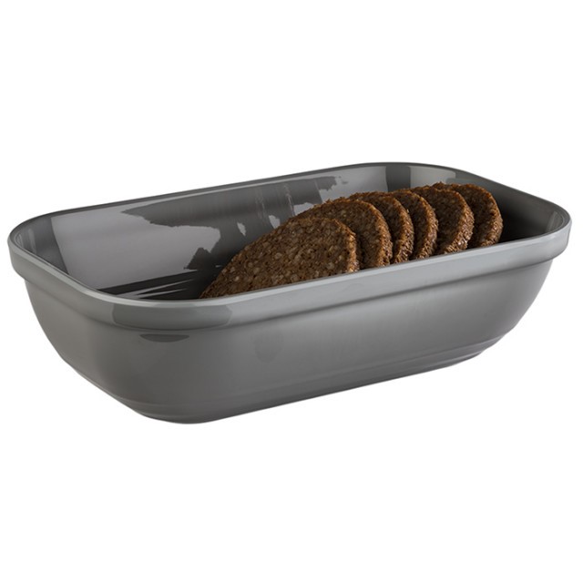 APS GN 1/4 Schale -EMMA-, 26,5 x 16,2 cm, H: 7,5 cm, Melamin, grau, 1,5 Liter