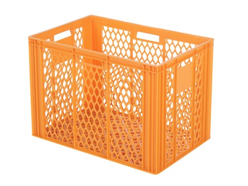 SARO Bäckereikiste 600X400X421mm Modell BK421 Made in Europe - Orangefarbiger, lebensmittelechte(r) Stapelbehälter /