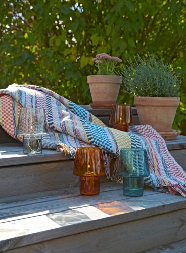 VIVA Windlicht amber, Maße: 105 x 105 x 165 mm