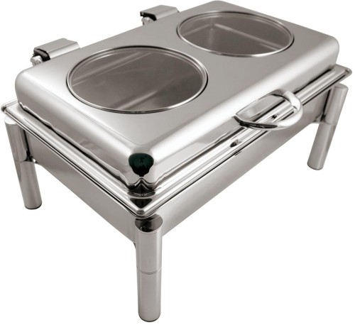 Sambonet Buffet Atlantic Edelst.Glas EU eckig Speisenwärmer ABS 54