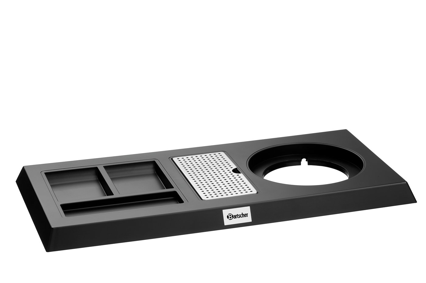 Bartscher Teestation 1145M | Farbe: Schwarz ,Matt| Maße: 46,5 x 22,5 x 3,0 cm. Gewicht: 0,91 kg