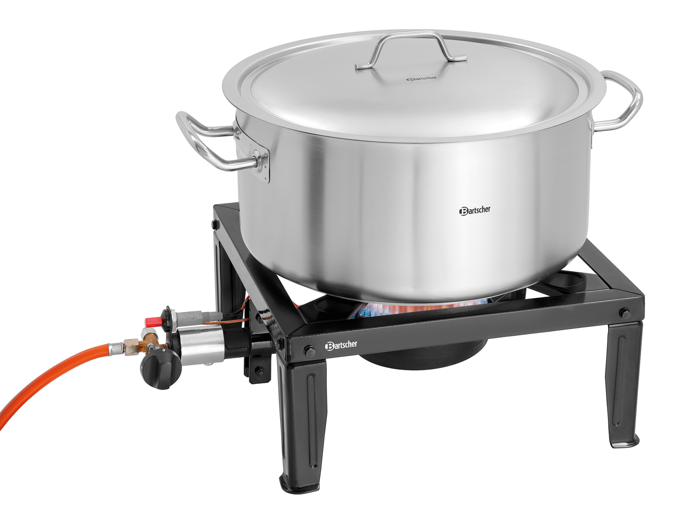 Bartscher Gaskocher 1K105 | Gasbrenner:Warzenbrenner | Maße: 41 x 54 x 18,0 cm. Gewicht:5,3 kg