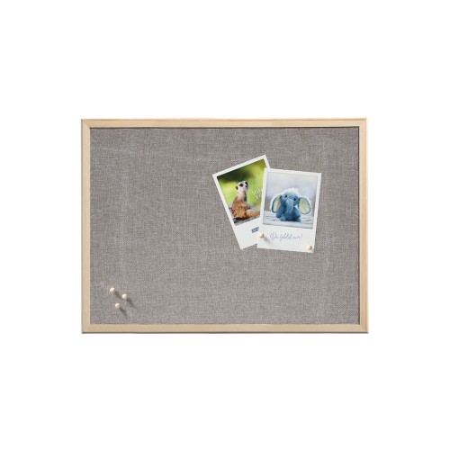 Pinboard, Leinen/Holz.