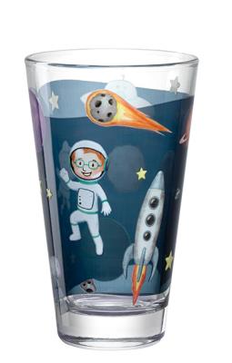Leonardo Bambini Kinderbecher L 300ml Motiv Weltall, 300ml Nutzinhalt Durchmesser 80mm, Höhe 132mm