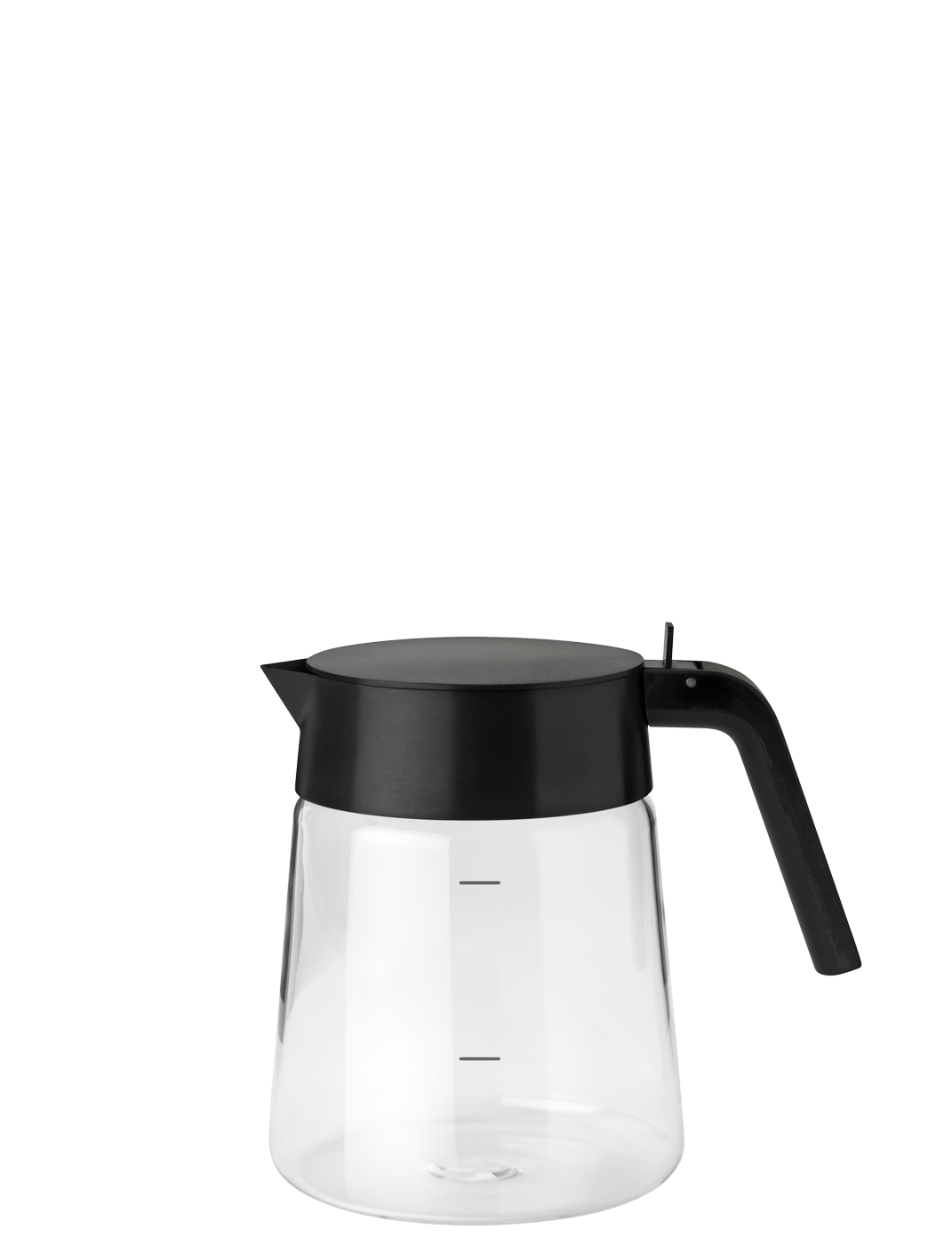 Nohr Glaskanne black metallic - Maße: 18 x 13 x 16 cm - von Stelton