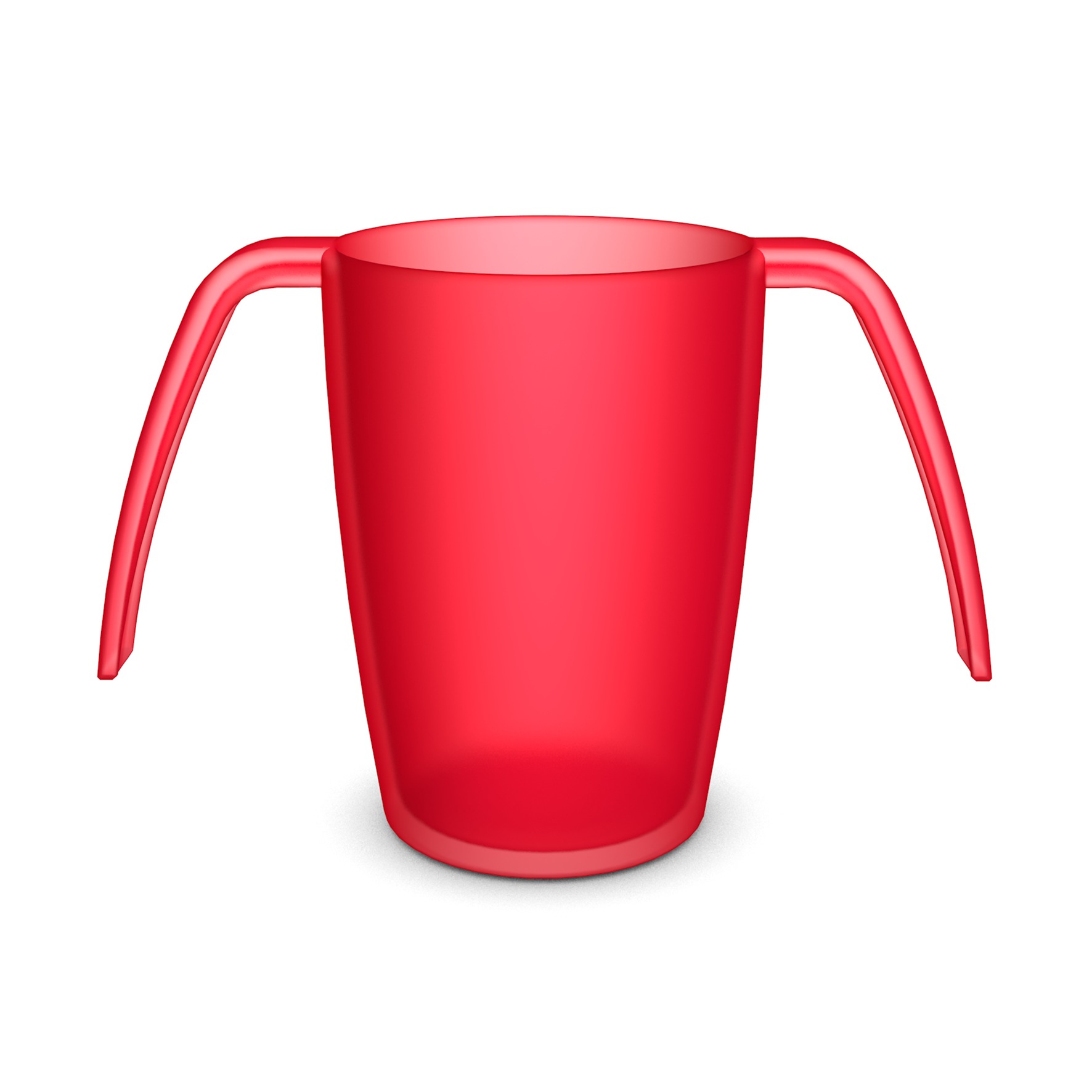 Ornamin HAPPY DRINK Becher rot (nur Unterteil), mit 2 Henkeln, Inhalt: 220 ml