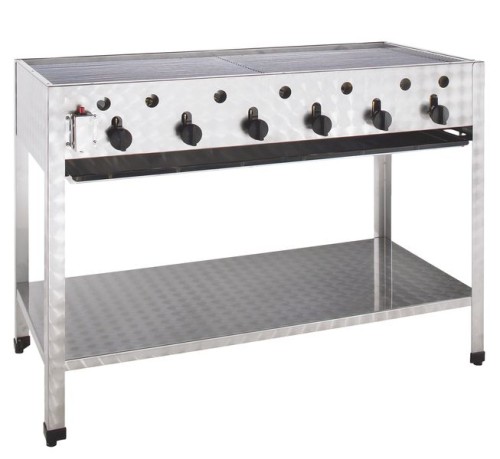 NEUMÄRKER Gas-Kombi-Standbräter - 6 Brenner nur für Propan-/Butangas 1145x530x830 mm
