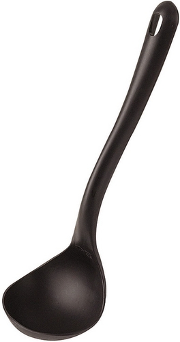 Schöpflöffel Ø 9 cm, Griff: 23 cm Polyamid, schwarz spülmaschinengeeignet Farbe: Schwarz