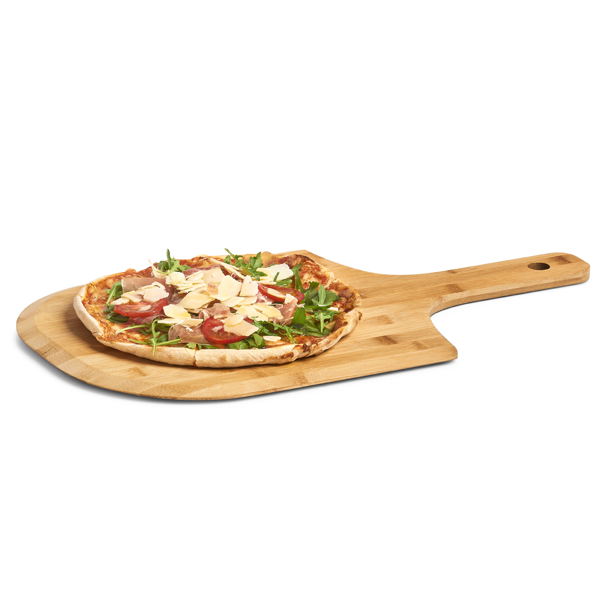 Pizzabrett, Bamboo, 53,5x30,5x1,2 cm. Farbe: natur. Servieren Sie Ihre Pizza stilecht auf einem hochwertigen Pizzabrett aus nachhaltigem
