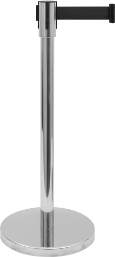 SARO Absperrpfosten/Tensatoren Modell AF306S - Komplettsystem (1 Ständer mit integriertem Gurt) - Aufwicklung automatisch - Gurtkassette