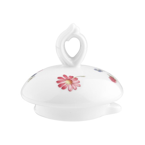 Seltmann Deckel zur Teekanne 1,1 l, rund mit Relief, Form: Sonate, weiss4032 Nostalgie, hohe Kantenschlagfestigkeit, Made in Germany