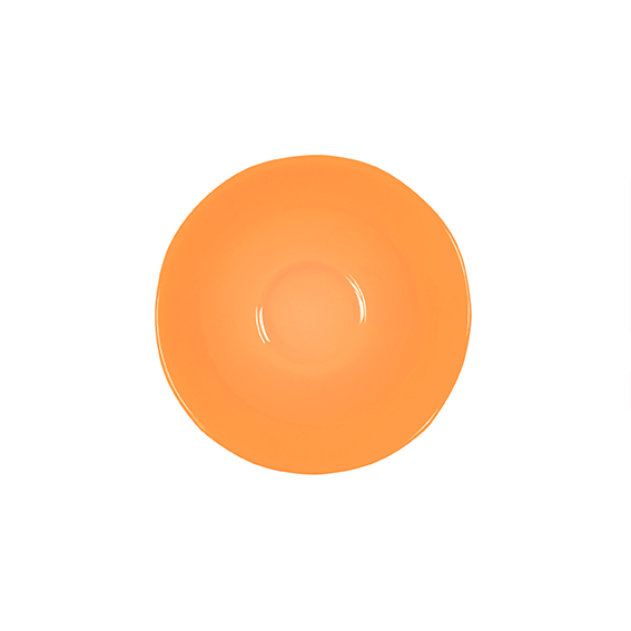 Untertasse 11 cm Spiegel mitte - Form: Baristar -, Dekor 78881 aprikose - aus Porzellan. Hersteller:, Eschenbach. "Made in Germany".
