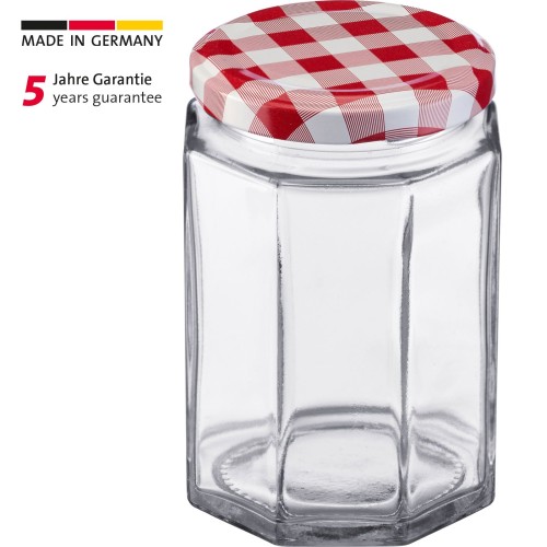 Westmark 6 Gläser »Eckig« 270 ml, ø 63 mm, mit Schraubdeckeln