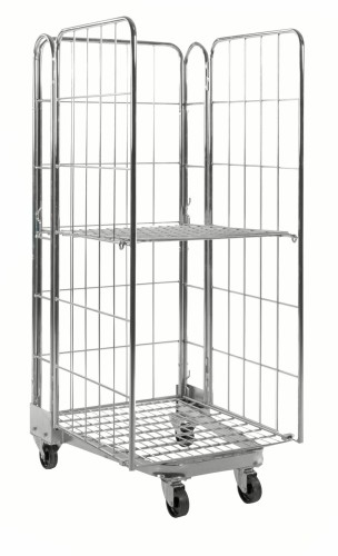 Stapelbarer Rollcontainer - Maße: 85 x 72 x 174 cm - Gewicht: 46 kg - Belastungsgewicht: 400 kg