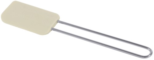 Teigspatel mit weich-elastischem Schaber aus Silikon, aus Edelstahl 18/10 Gesamtkänge: 32 cm, Fläche: 12 x 7,5 cm