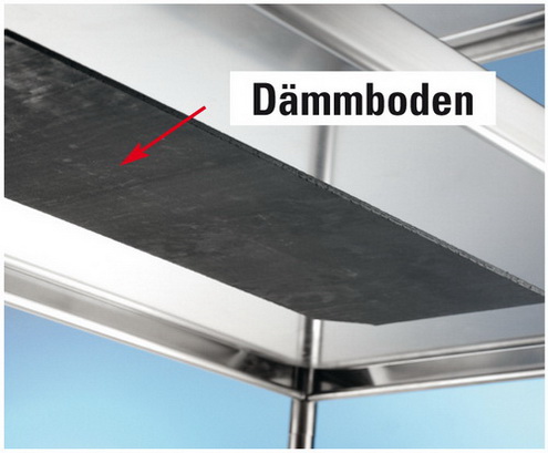 Transportwagen RATIONAL von Blanco / B.PRO, Modell SW 8 x 5-2, mit 2 Böden, Edelstahl, Böden fest verschweisst