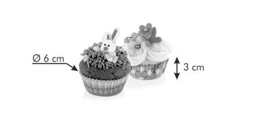 Muffin-Körbchen DELÍCIA ø 6 cm, 60 St., Frühlingsmotive