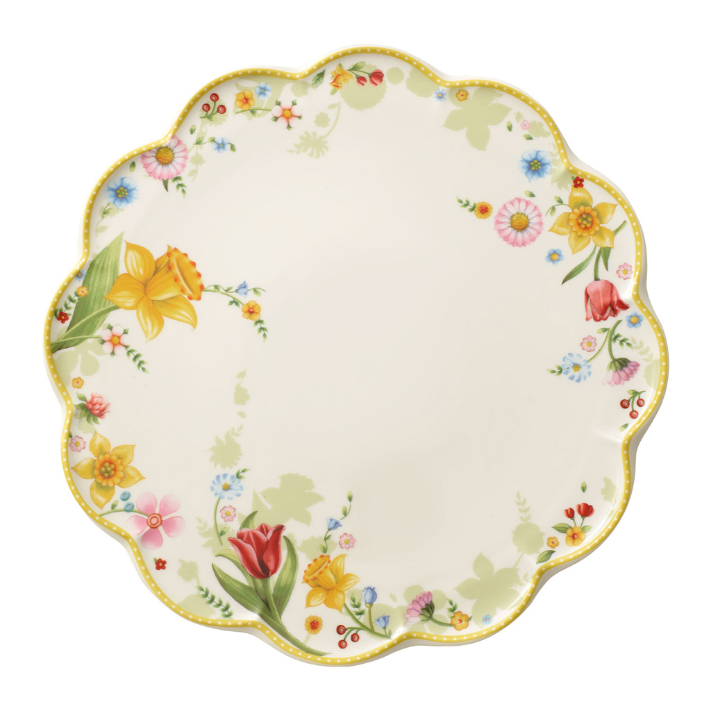 Villeroy und Boch Tortenplatte - Maße: 33 x 33 cm / Ser.: Spring Awakening