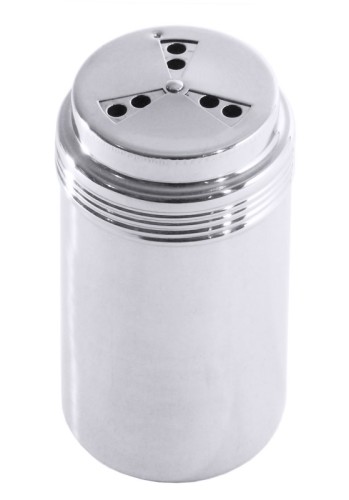 Multi-Streuer aus Edelstahl 18/10, hochglänzend Schraubkappe mit drei verschiedenen Lochgrößen: 6 mm, 4 mm und 1,5 mm durch