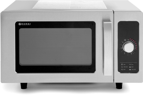 HENDI Mikrowelle 1000W - Inhalt: 25 Liter - 230 V - 1550 W - 511x432x(H)311 mm Ohne Drehteller - Garraum komplett nutzbar.