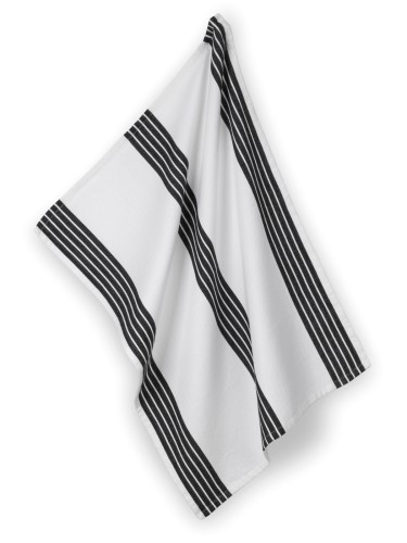 Kela Geschirrtuch Gianna aus 100% Baumwolle, weiß-schwarz, ca. 700mm x 500mm (L x B)